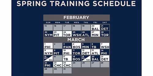 Spring Training: Chicago Cubs vs. New York Yankees