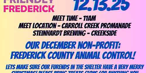 Dog Friendly Frederick Monthly Pack Walk