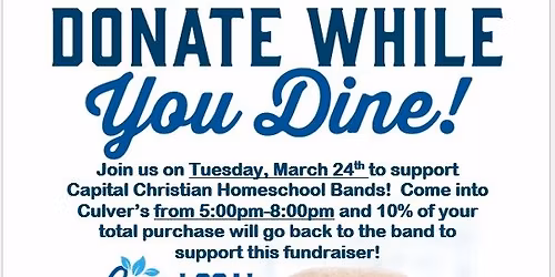 CCHB Band Spring Social & Fundraiser at Culver's