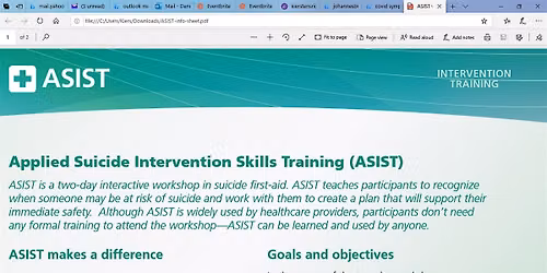 Applied Suicide Intervention Skills Training (ASIST), Cadillac, MI