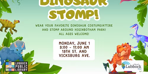 Dinosaur Stomp at Higinbotham Park