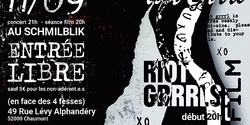 Concert des KING KONG MEUF + projection sur les Riot grrrl