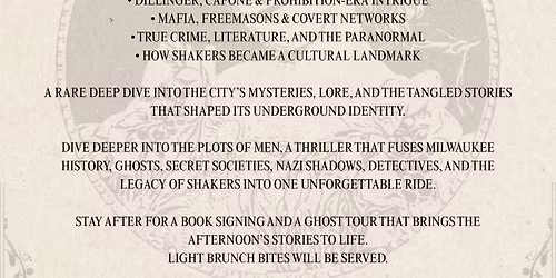 Milwaukee Magic \u2014 Spirits, Plots & Secrets.