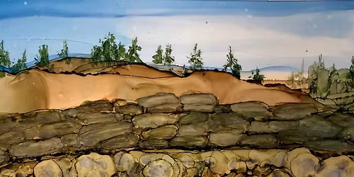 Landscape with Alcohol Inks Art Class