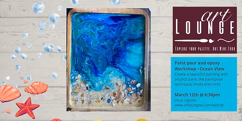 Paint Pour Ocean View Epoxy Workshop