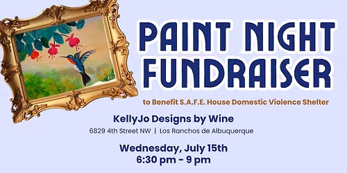Paint Night at Kelly Jo's to Benefit S.A.F.E. House Domestic Violence Shelter