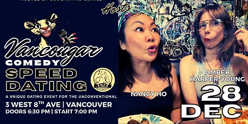 VANCOUGAR Comedy Speed Dating | Women 40- 59 | Men 30-42 |