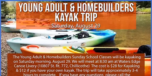 Homebuilders & Young Adult Kayak Trip