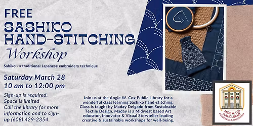 Sashiko Hand-Stitching Workshop