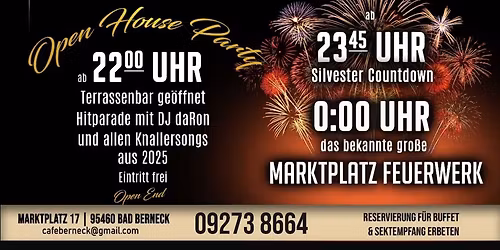 Marktplatz Silvester 2025\/26 im Caf\u00e9 Berneck