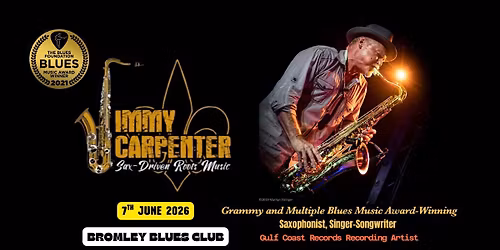 JIMMY CARPENTER LIVE AT BROMLEY BLUES CLUB