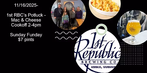 1st RBC\u2019s 2025\u20132026 Potluck Series Mac & Cheese Bake-Off