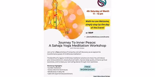 Journey to Inner Peace - A SahajaYoga Meditation Workshop