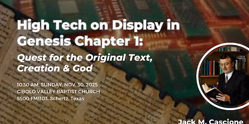 High Tech on Display in Genesis Chapter 1