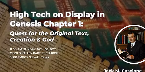 High Tech on Display in Genesis Chapter 1