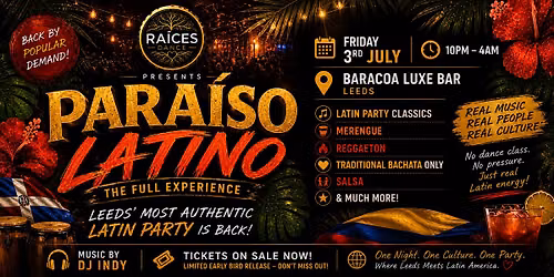 PARA\u00cdSO LATINO | Fri 3rd July