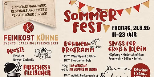 Sommerfest Feinkost K\u00fchne 2026