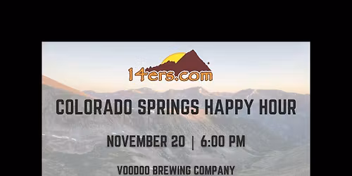 Colorado Springs 14ersdotcom Happy Hour