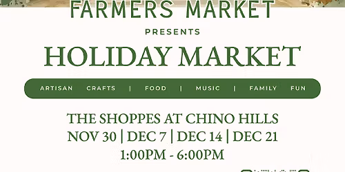 Heritage Farmer's Market presents Our First Annual Holiday Market