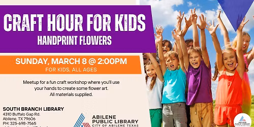Craft Hour: Handprint Flowers (South Branch)