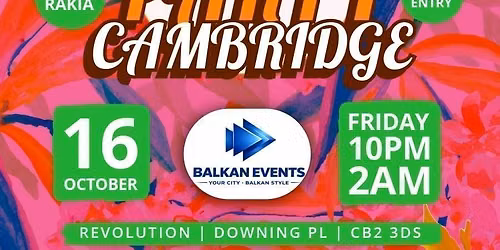 BALKAN Party CAMBRIDGE - Harvest &amp; Beats