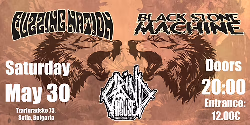 BLACK STONE MACHINE + FUZZING NATION live at Grindhouse Skateboard Club Sofia (Saturday 30\/5)