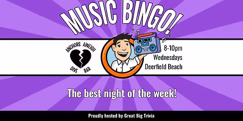 Music Bingo @ Anchors Aweigh Dive Bar | Deerfield Beach