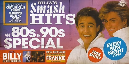 Billy's Smash Hits- Sunday Nights @ Billy's