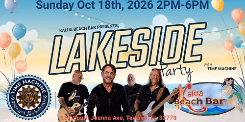 Time Machine @ Kalua Beach Bar Sunday Oct 18th 2pm-6pm