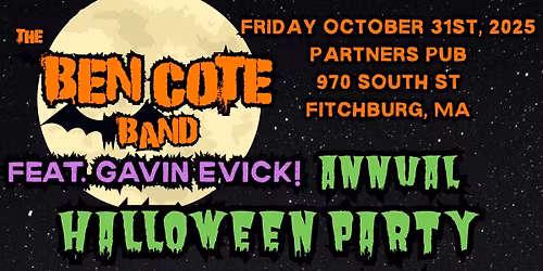 The Ben Cote Band feat. Gavin Evick: Annual Halloween Party Tribute Show