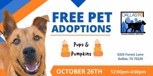 Pups & Pumpkins Adoption Event