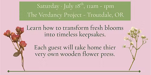 Flower Press Workshop