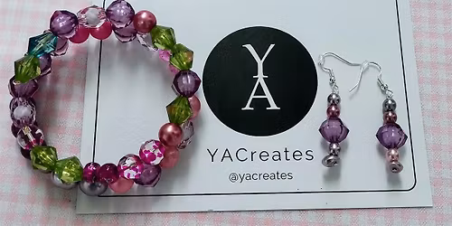Beading Workshops - Beaded earrings and bracelet