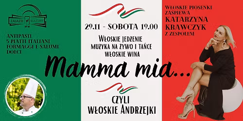29.11 - Mamma Mia - W\u0142oskie Andrzejki z Kasi\u0105 Krawczyk
