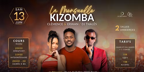 La Mensuelle Kizomba \u00e0 La Descarga (salle 2 Bachata & Salsa)