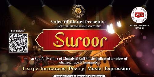 Suroor: An Evening of Ghazals & Sufi Music| A Fundraiser for Voice Of Planet