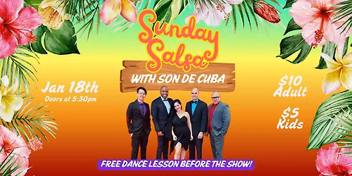 Sunday Salsa with Son De Cuba - In The Abbey Ballroom!