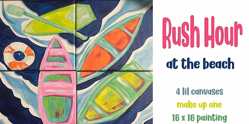 Rush Hour 4 panel acrylic painting class