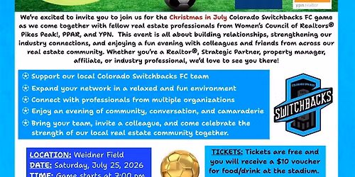 Switchbacks Soccer Christmas in July