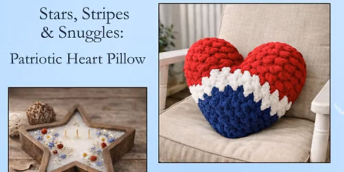 Stars, Stripes & Snuggles: Patriotic Heart Pillow 