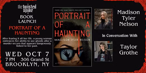 BOOK LAUNCH: PORTRAIT OF A HAUNTING by Madison Tyler Nelson