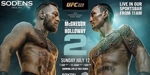 UFC 329 Live at Sodens This Sunday!