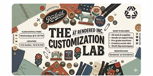 The Customization Lab: Level Up- Sewing Class for Beginners N.W. D.C.