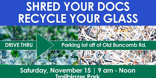 Glass Recycling & Document Shredding Day at Trailblazer Park!