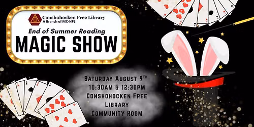 End of Summer Reading 12:30pm Magic Show