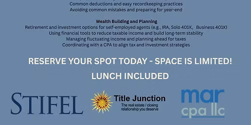 Beyond the Commission: Financial & Tax Strategies Every Realtor Should Know 