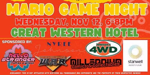 Community Mario Games Night + Kids Eat Free*