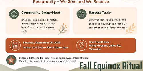 Earth is Sacred Fall Equinox Ritual