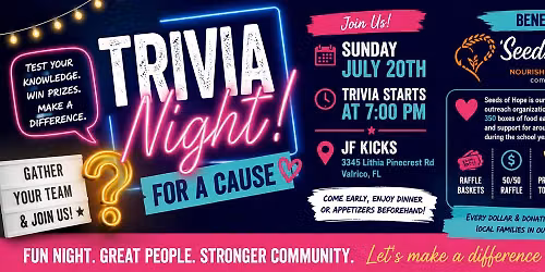 Community Trivia Night Supporting Seeds of Hope
