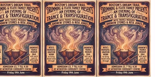 Evening of trance and Transfiguration with Rita jones and Andrew stone